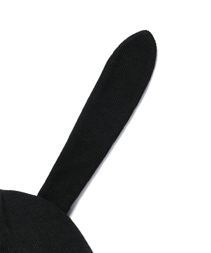 RABBIT BUTTON BEANIE BLACK(CV2GFUAB33A)