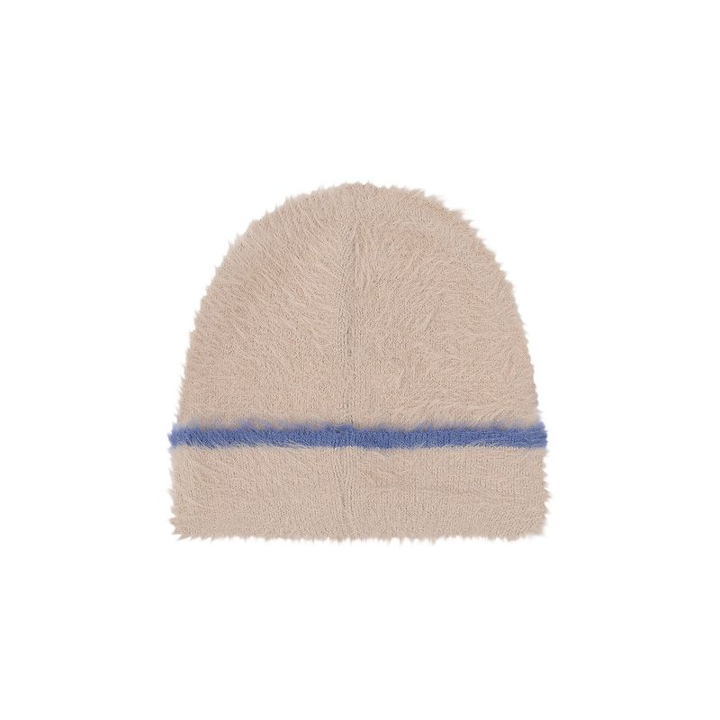 VA Square Stud Hairy Beanie / Beige