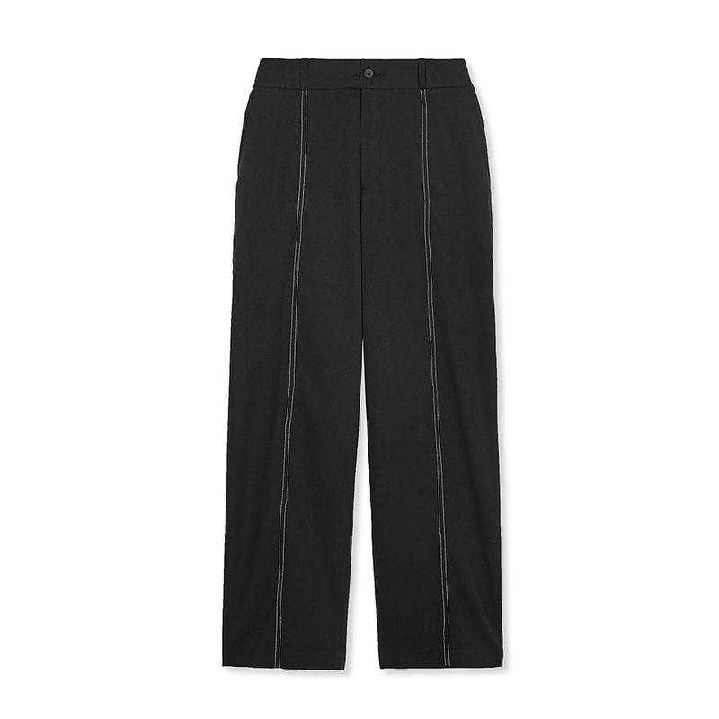 front stitch slacks black
