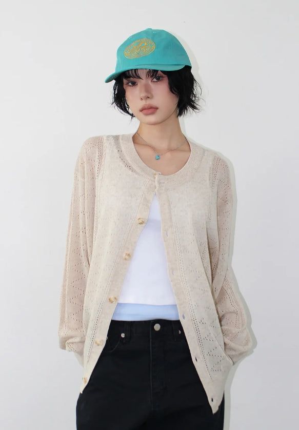 LINEN BLEND CARDIGAN
