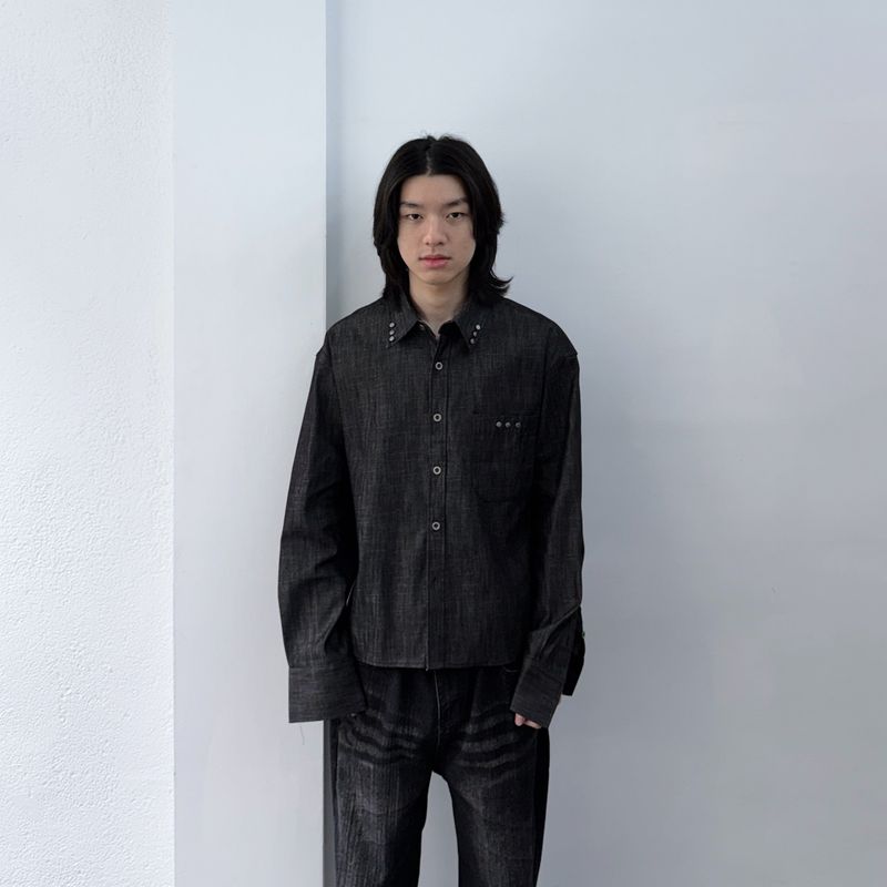 FADE MEET（フェードミート）の「Shadow Rivet Shirt（Tops）」