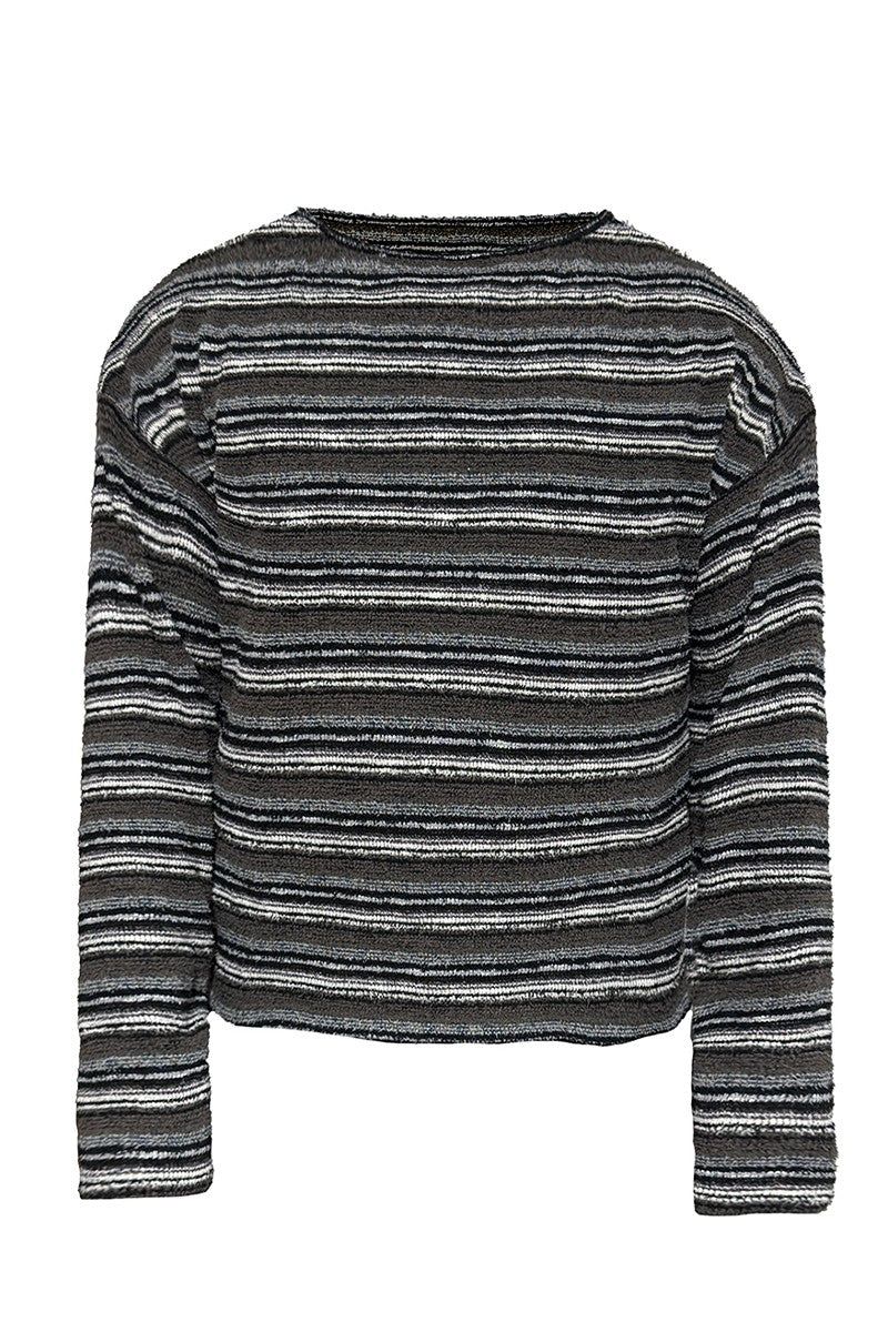 JCAESAR（ジュリウス・シーザー）の「Striped Knit Oversized Long Sleeve（Tops）」