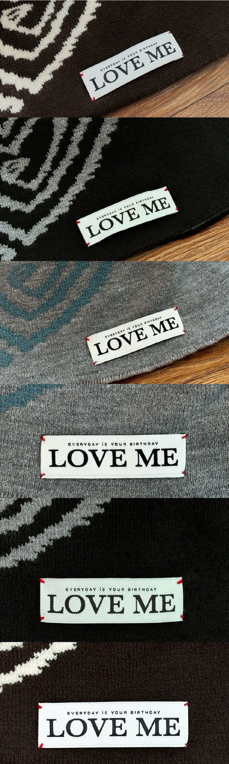 LOVE ME HEART LOGO BEANIE GREY