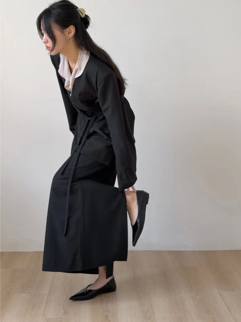 Dawson Slit Collarless Over Fit Jacket