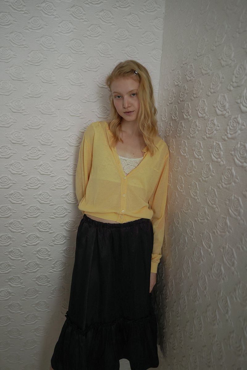Airy summer cardigan_yellow