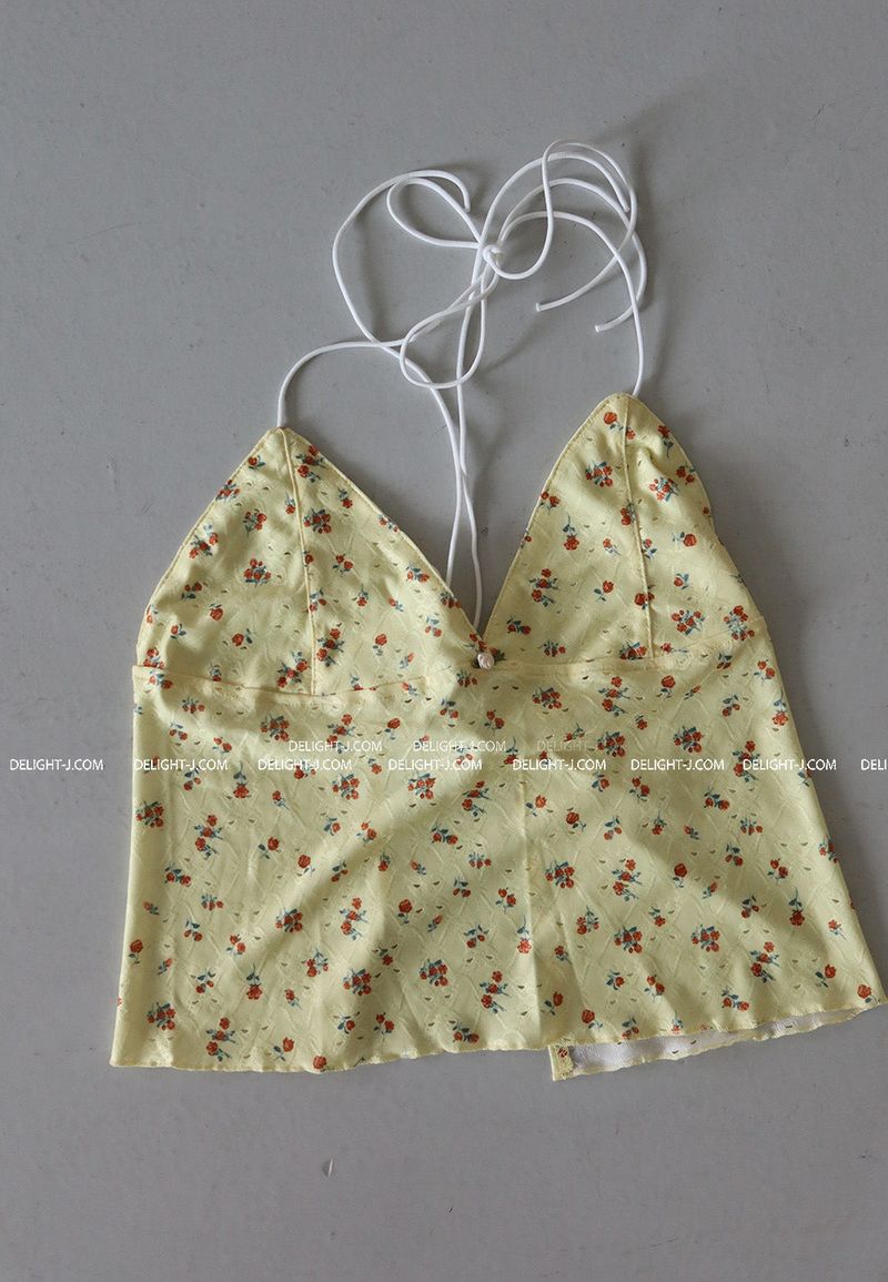 Flower Backless Bustier Blouse