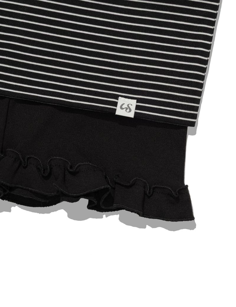 ST FRILL CONTRAST SHORTS(BLACK)