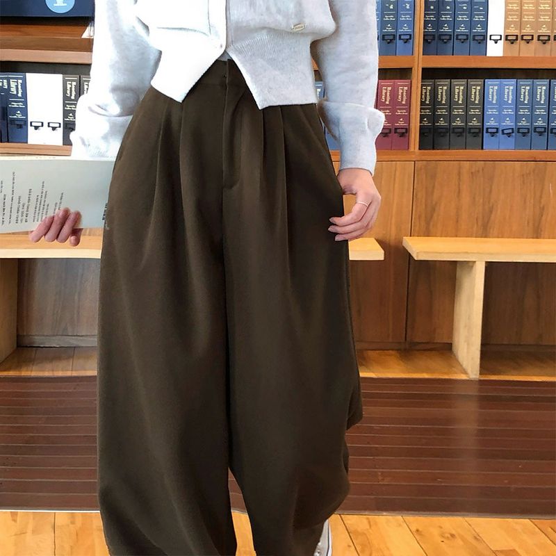 [BELLIDE MADE] DOUBLE-SIDED FLEECE DOUBLE PINTACK WIDE PANTS