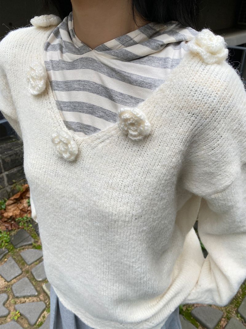stripe hoody T