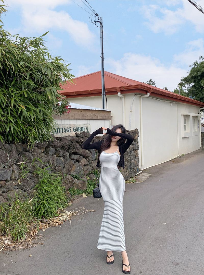 [MADE] All-in-One Striped Long Dress
