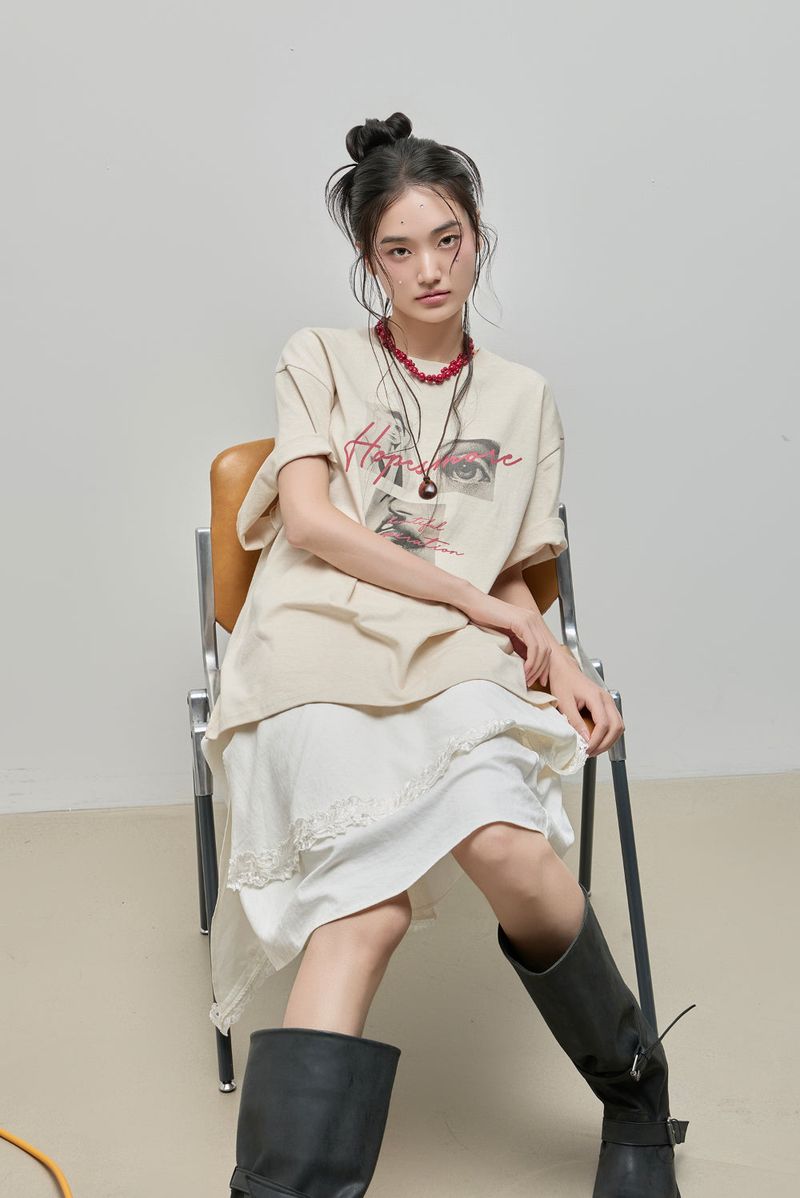 Inspiration Vintage Washed Tee_Cream