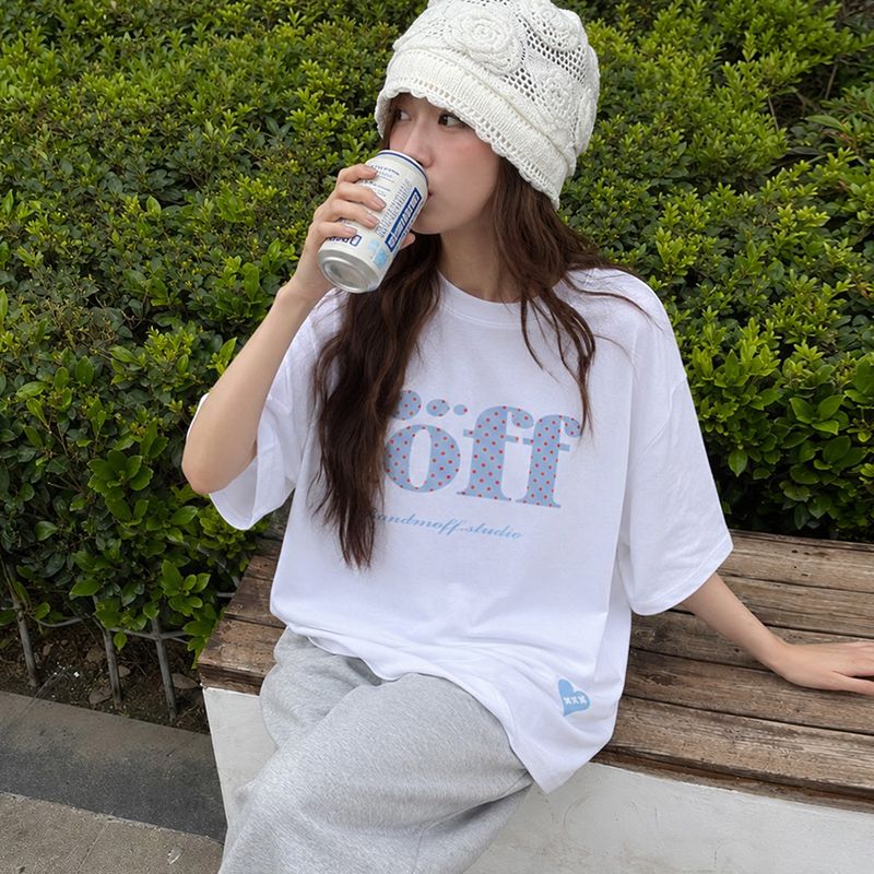 RANDOMOFF（ランダムオフ）の「RÖFF TYPE PLAY DOT T-SHIRT [SKY] (3color)（Tops）」