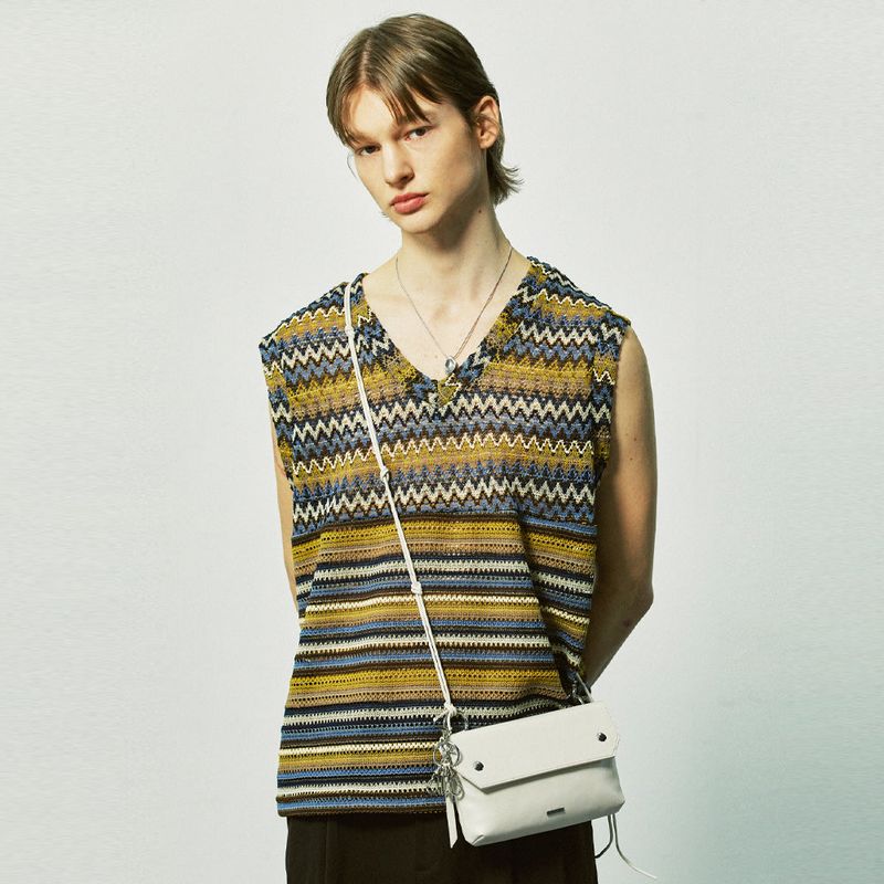 havana beach knit vest yellow