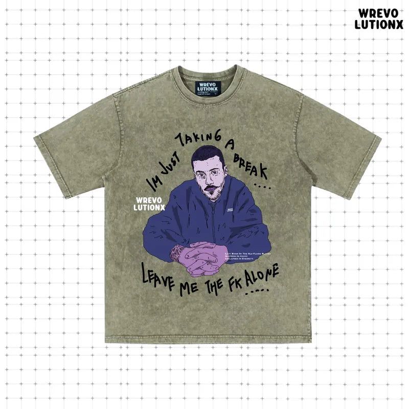 WREVOLUTIONX by WooLeeX（レボリューションエックス バイ ウーリーエックス）の「JB's Just Taking a Break Washed T-Shirt (Green)（Tops）」