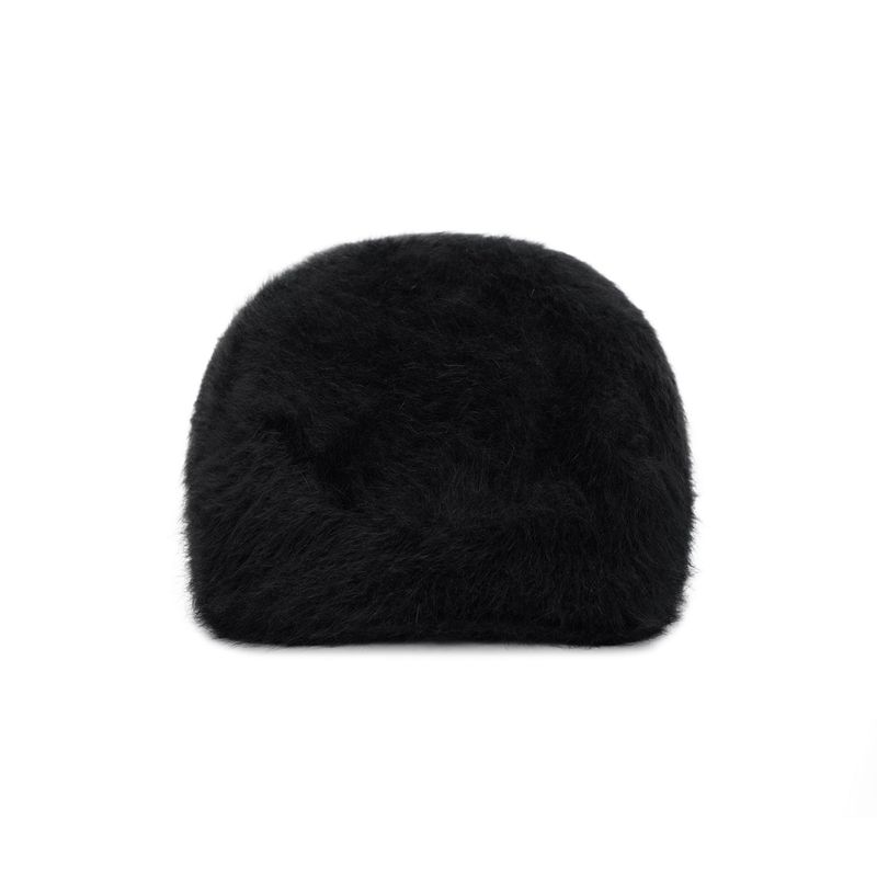 VA Stud Angora Hunting Cap / Black