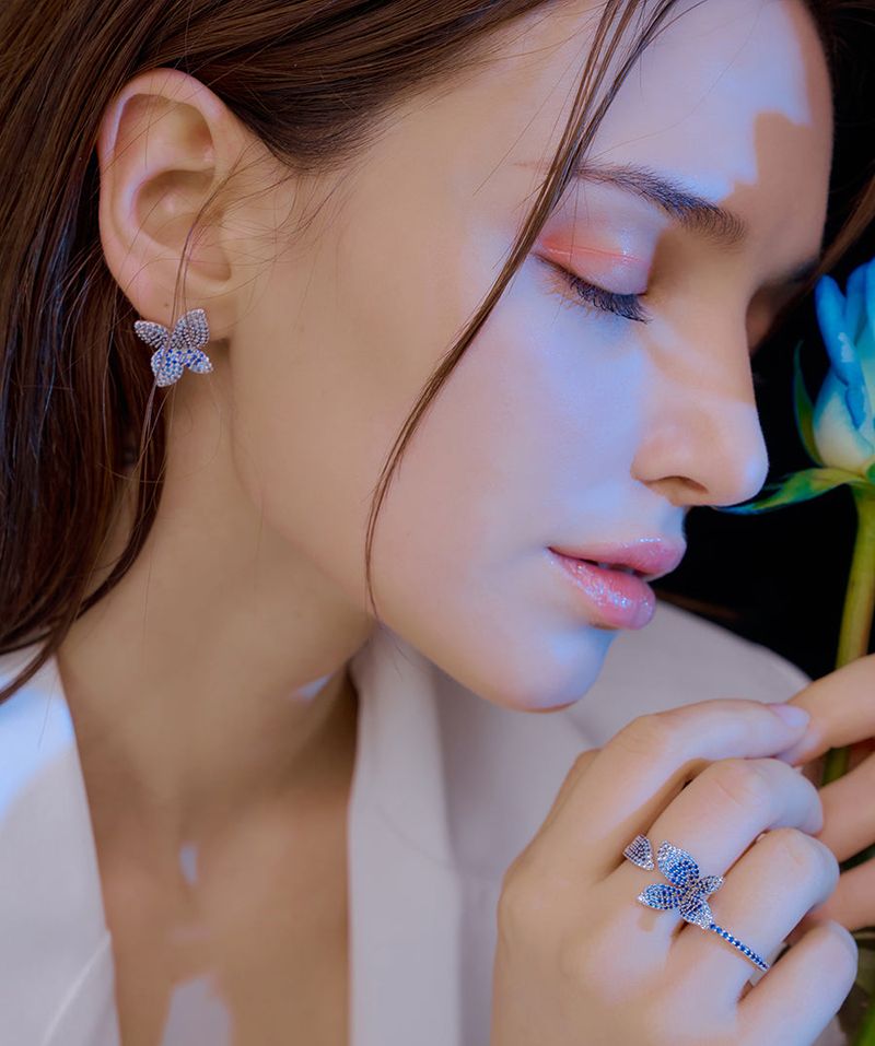 Blue Blossom Ring (silver)