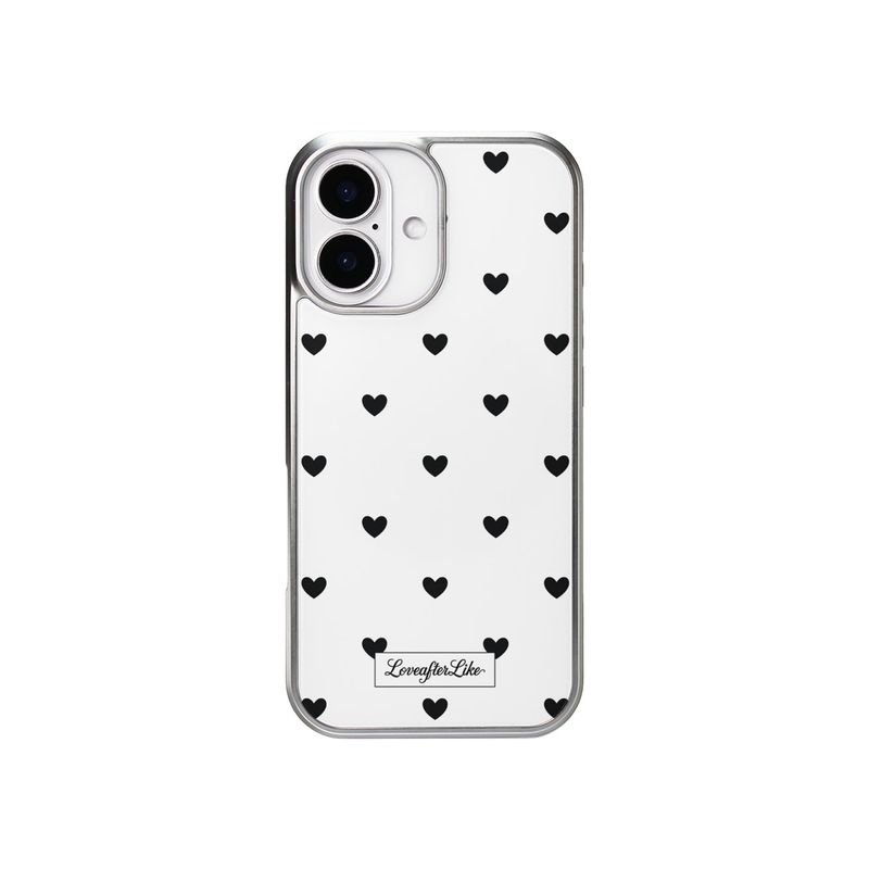 [MADE]black love dot Standard Glass phonecase