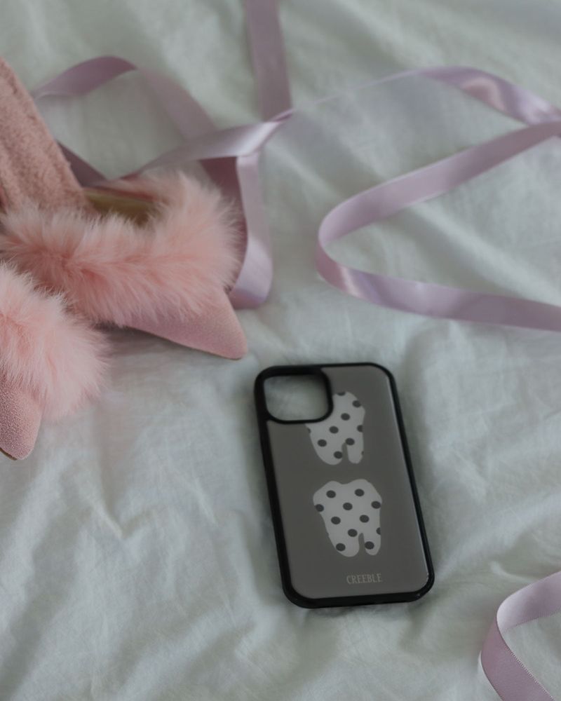 [MADE]Polka dot teeth epoxy bumper case