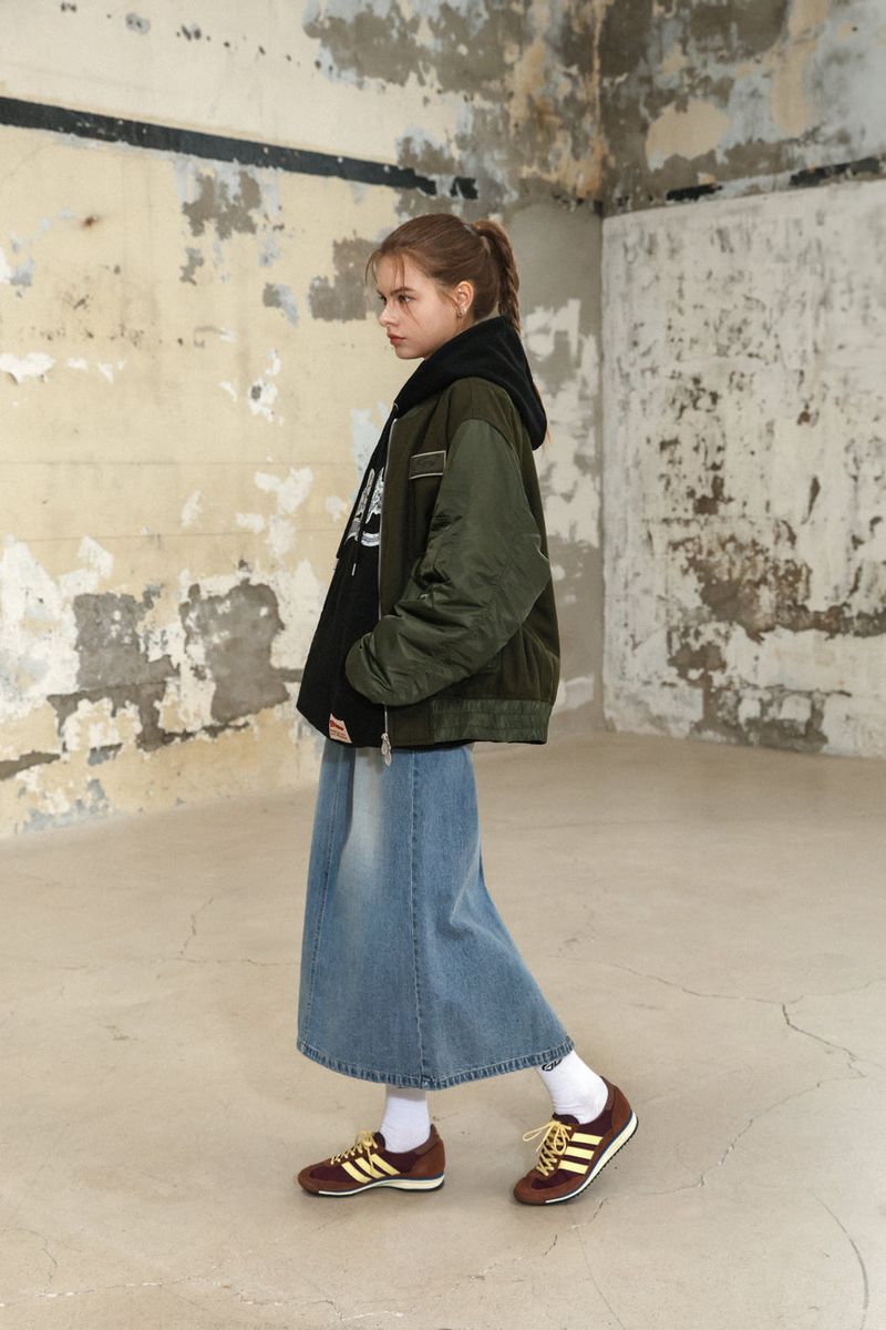 OVERSIZED FIT SHIRRING MA-1 JACKET