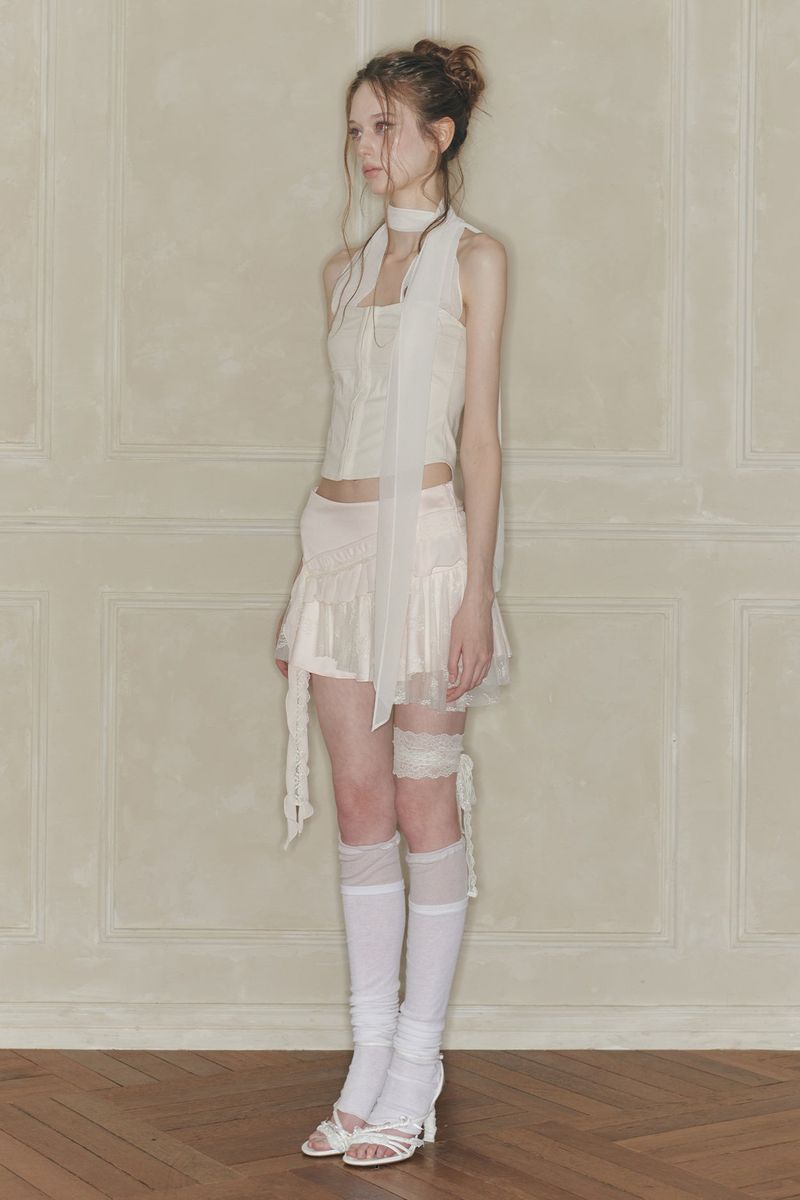 MIDNIGHT HALTER TOP cream