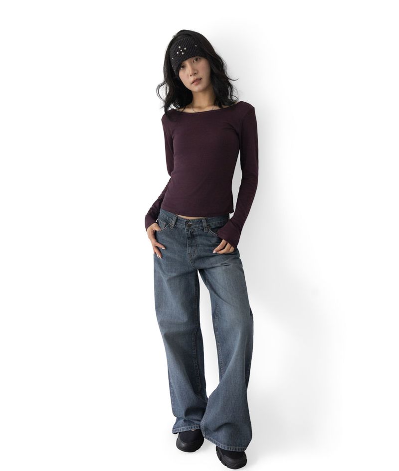 Duo U-Neck Long Sleeve T-Shirt