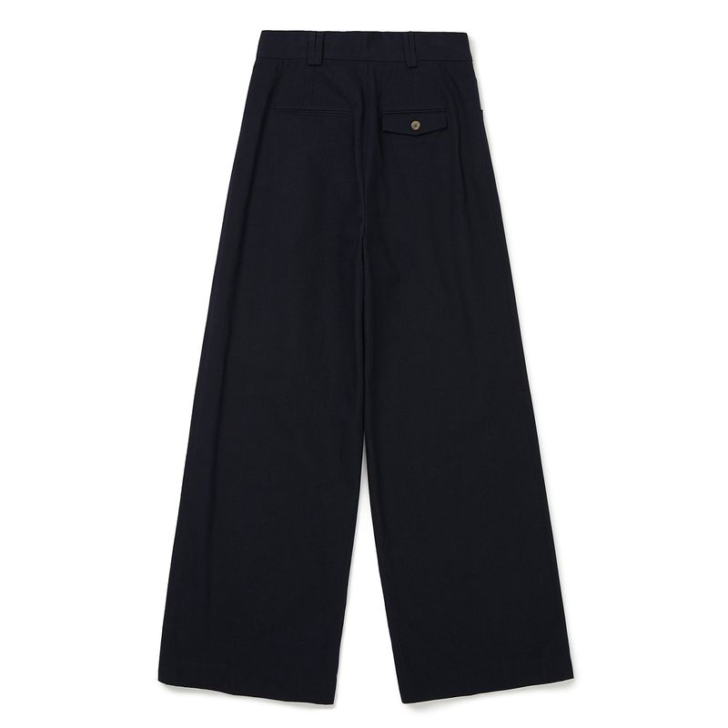 クラシックピンタックワイドパンツ / Classic Pintuck Wide Pants [NAVY]