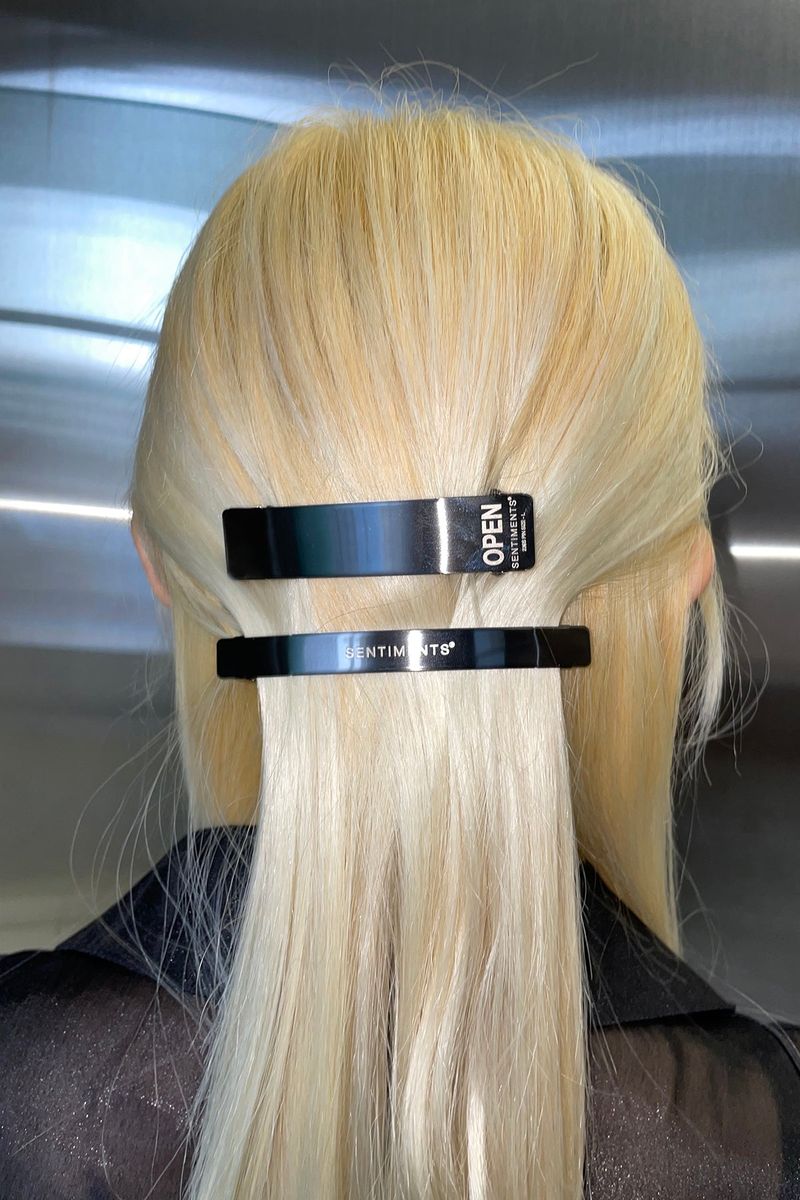 NO.372 [BLACK] HAIR OPEN PIN 2SET