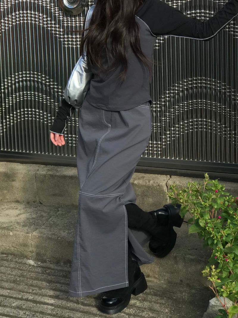 Sombrar slit long skirt