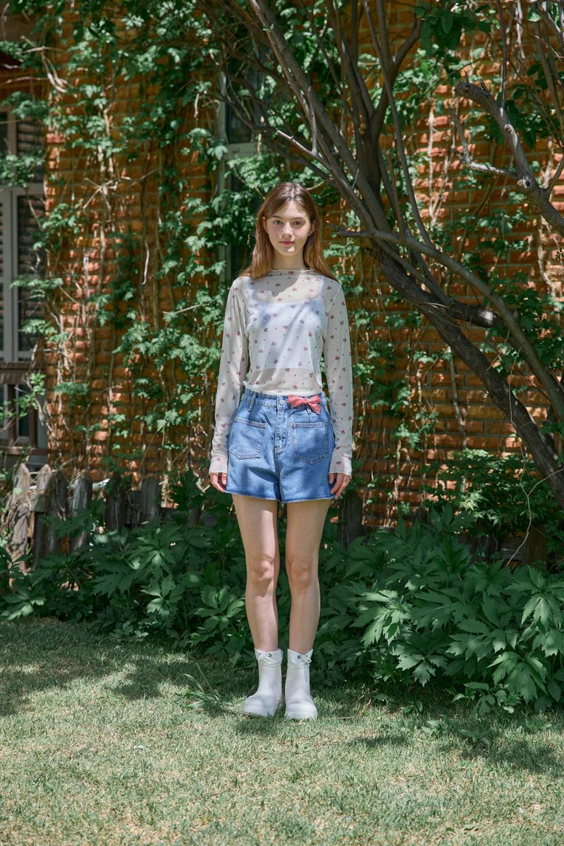 ROSE MESH TOP (2 COLORS)