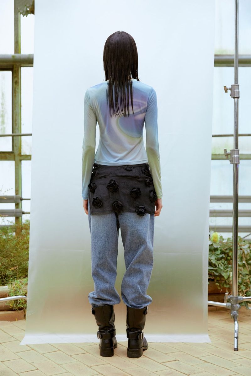 Asymmetric Ruched Top (BLUE)