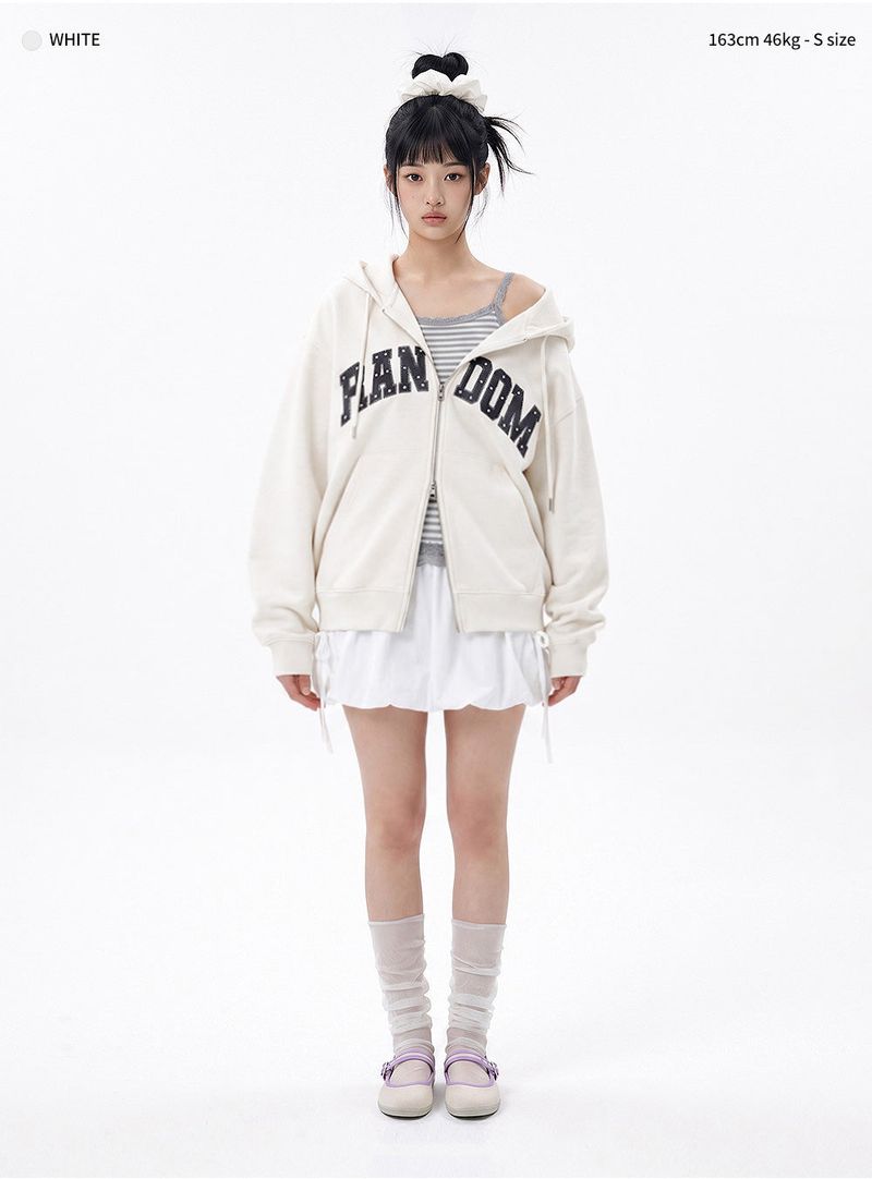 RANDOM STUD ARCH 2-WAY ZIP-UP (2color)