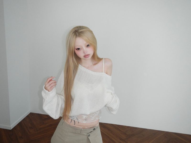 marshmallow unbal knit(3 color)