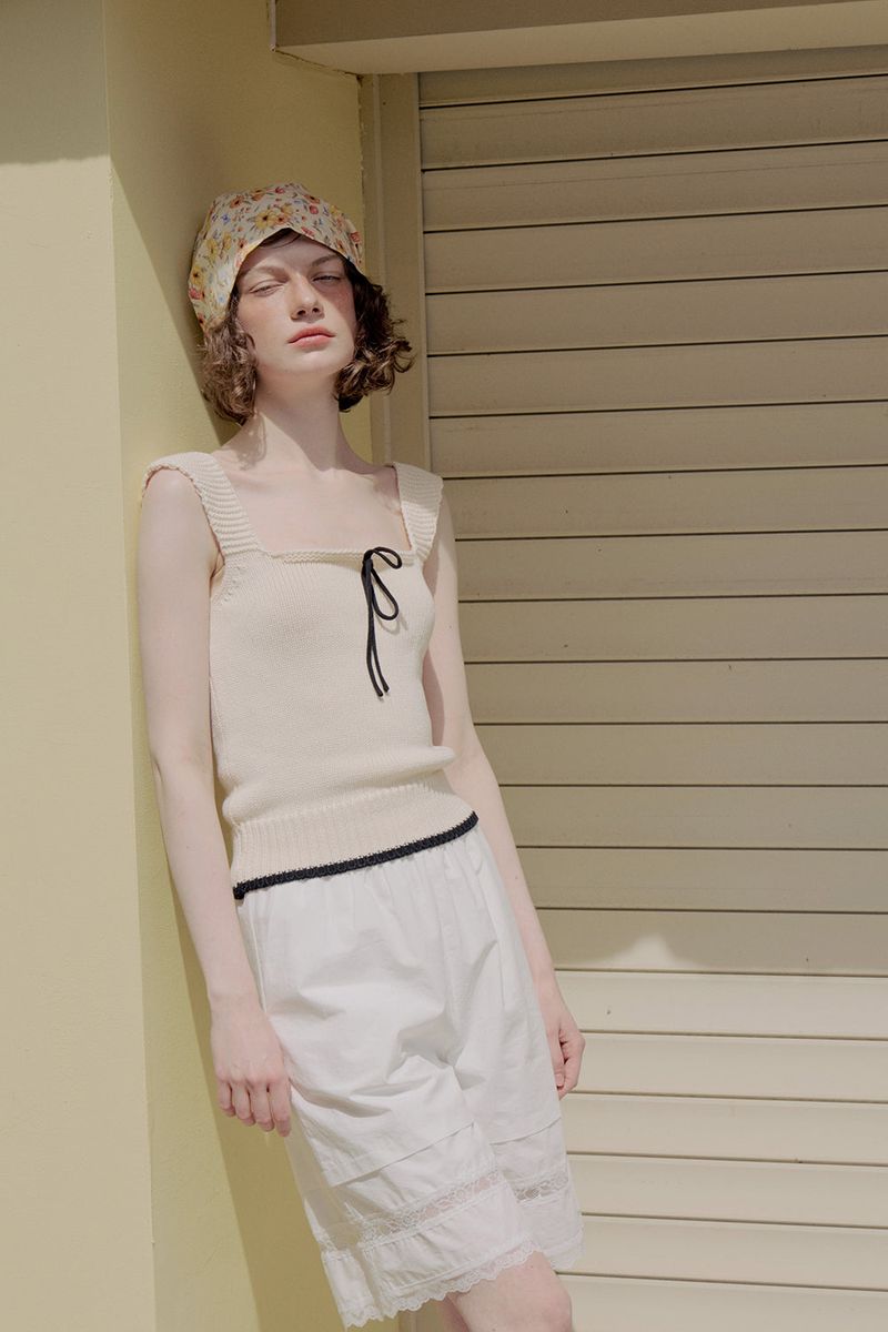 Morie sleeveless knit_cream
