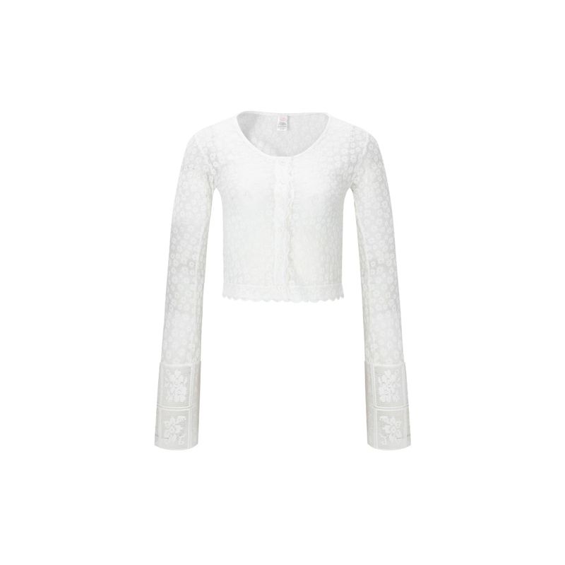 MINJIENA（ミンジエナ）の「Lace cardigan white（Tops）」