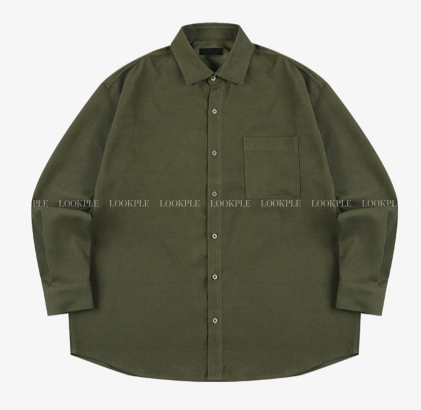  Square Pocket Overfit Corduroy Shirt