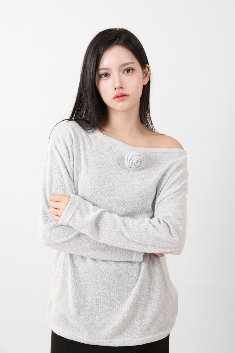 Loose Fit Corsage Knit Mint