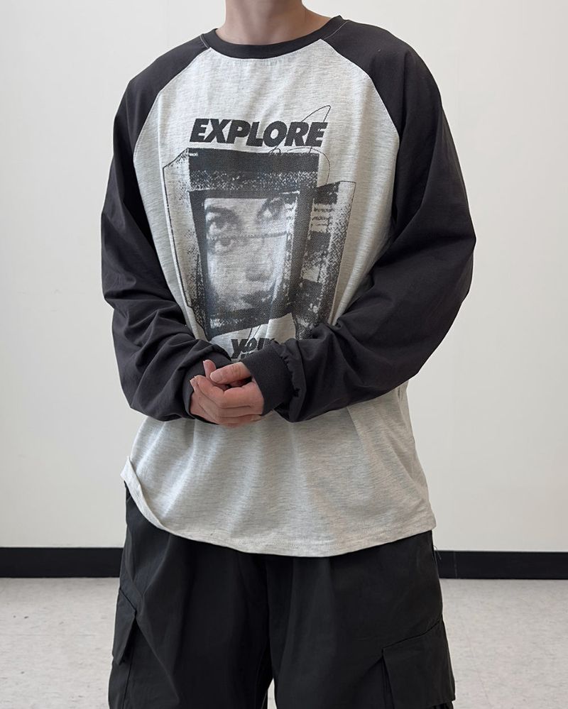 EX Raglan Long Sleeve T-shirt