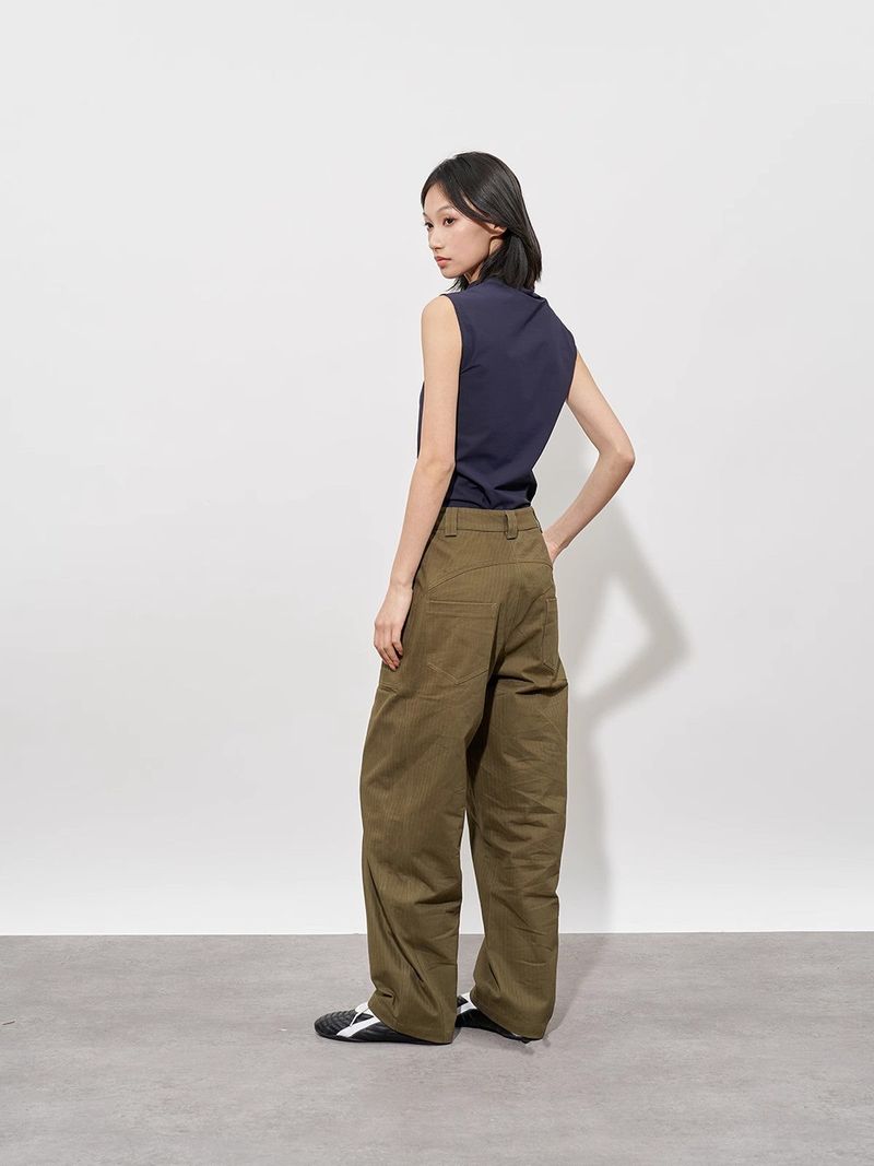 FMACM Dark Stripe Stiff Workwear Machete Pants