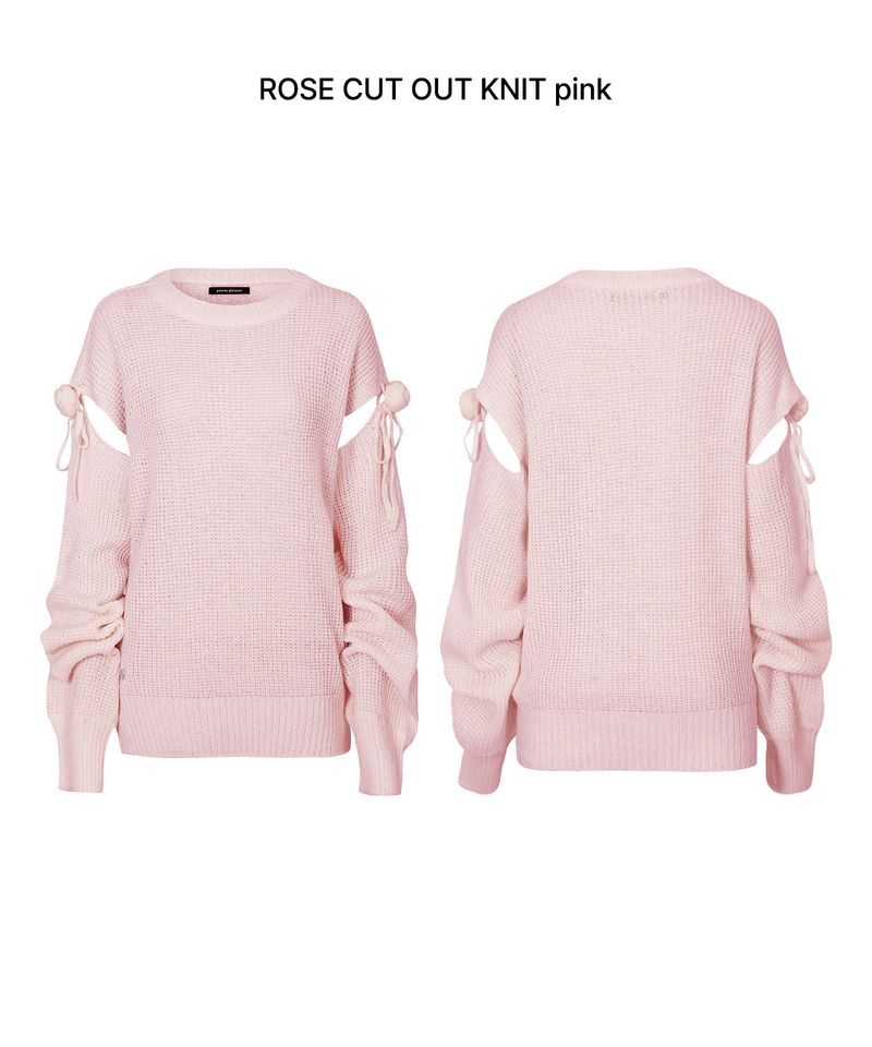 ROSE CUT OUT KNIT pink