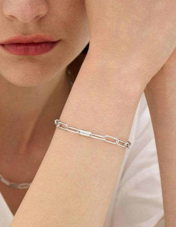 hyeres lor（イエール・ロール）の「26SS★ [Premium Plating] H Edition AB Round Tag Chain Bracelet（Accessories）」