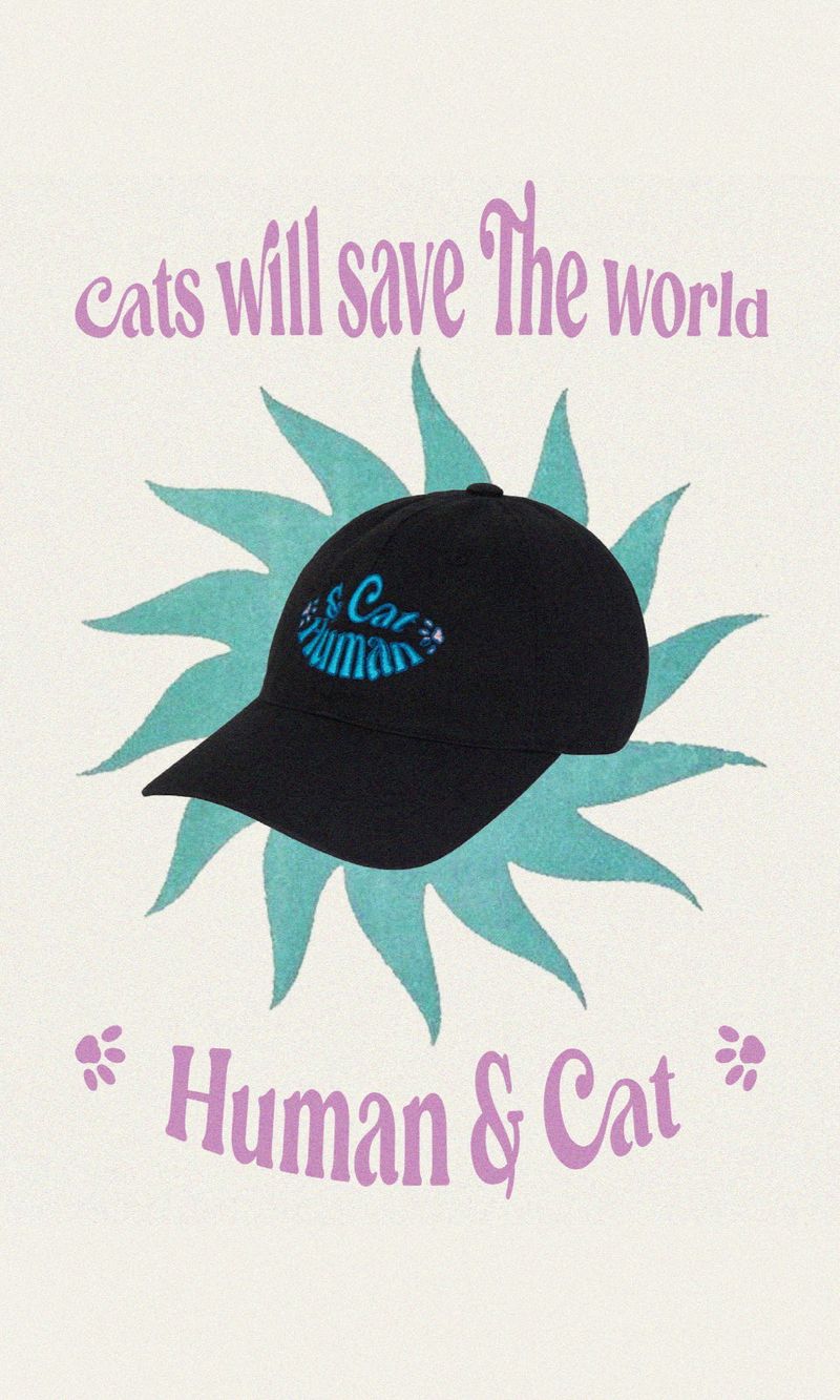 AND CAT BALL CAP_BLACK