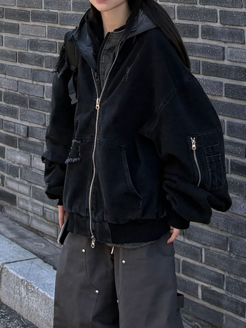 PEARCLAN（ペアクラン）の「ヴィンテージデニム MA-1 ジャケット（ジャケット/アウター）」