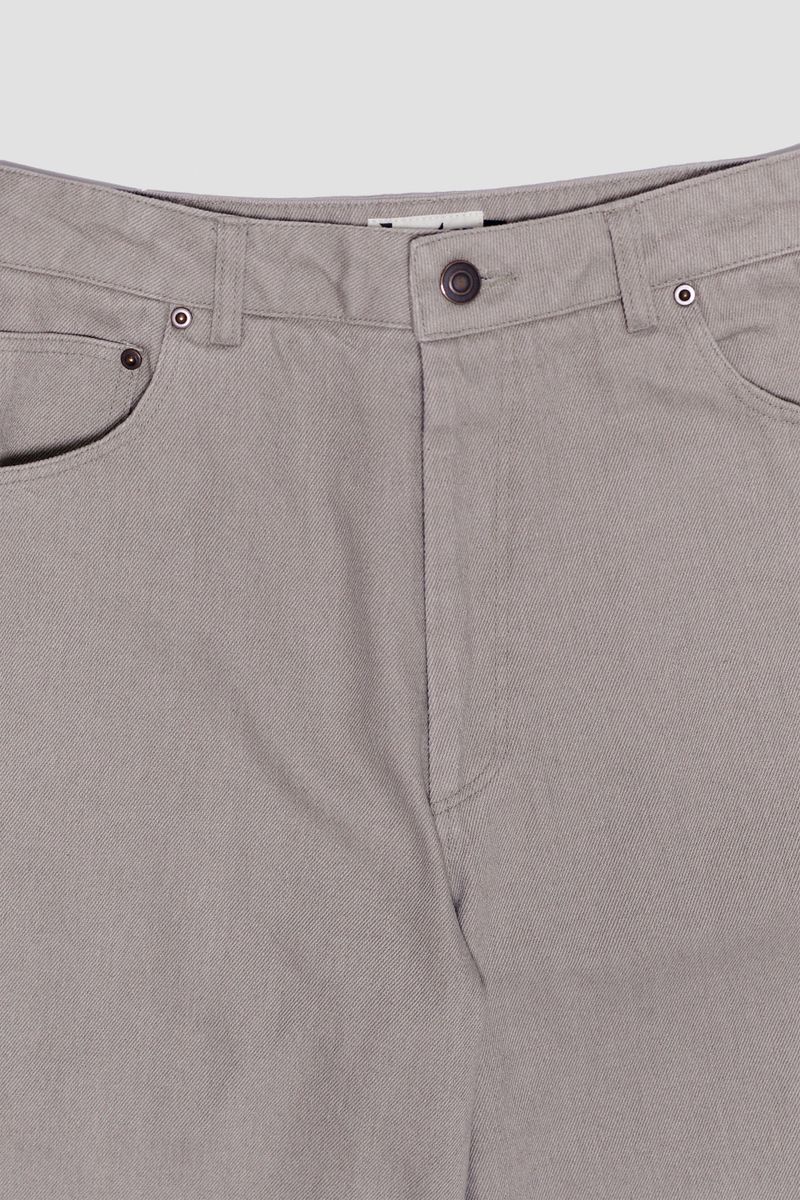 Washed straight leg pants, Beige