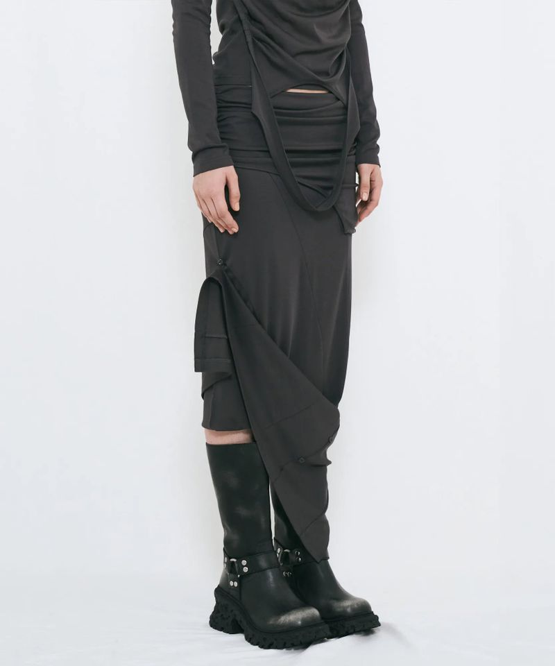 2WAY BUTTON MAXI SKIRT