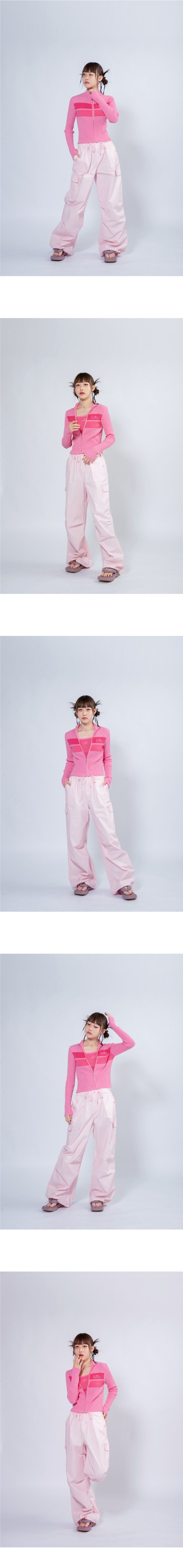 NASH KNIT ZIP-UP JUMPER _ PINK