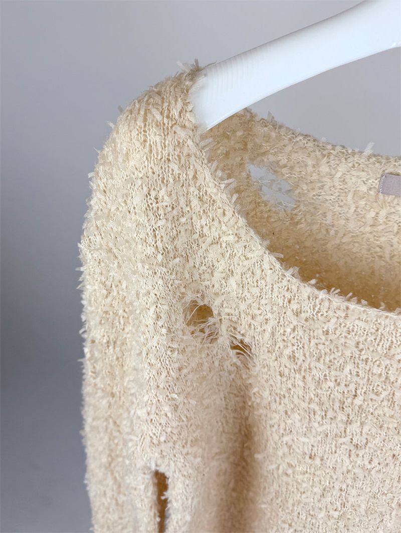 BOUCLE DAMAGE LOOSE KNIT (2C)