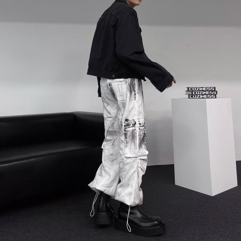 DV Dirty Parasuit White Cargo Pants