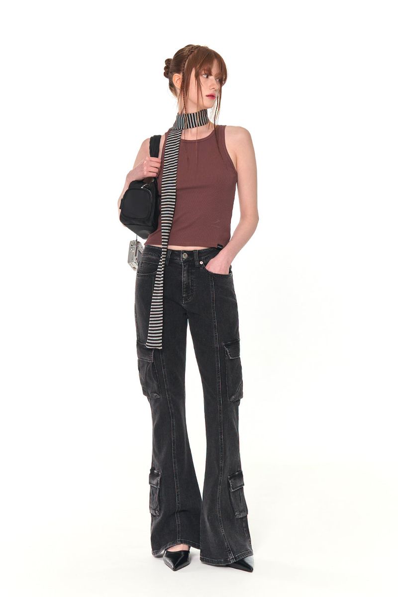 ZIZE SLEEVELESS (BROWN)