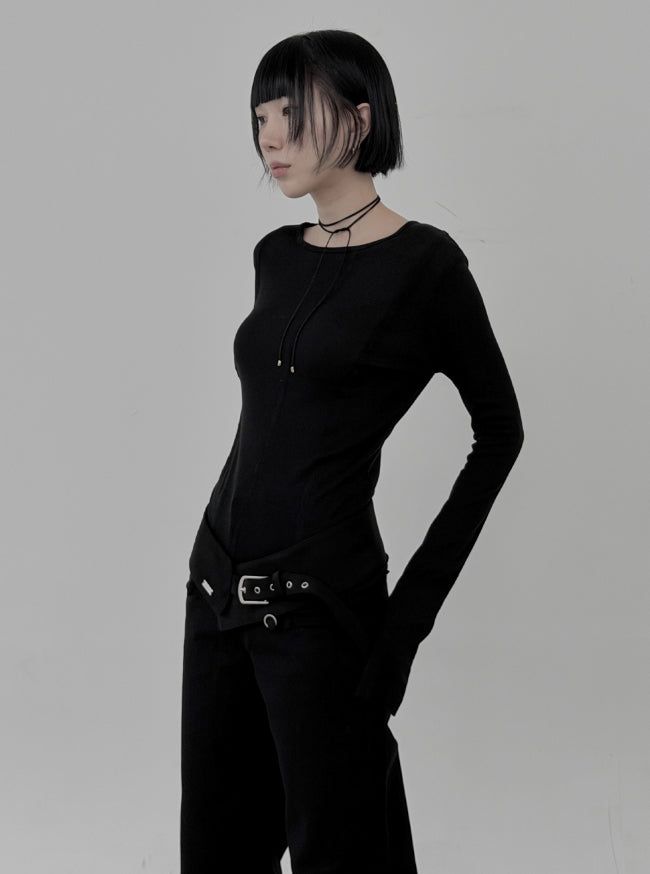 Outsole see-through long-sleeve tee