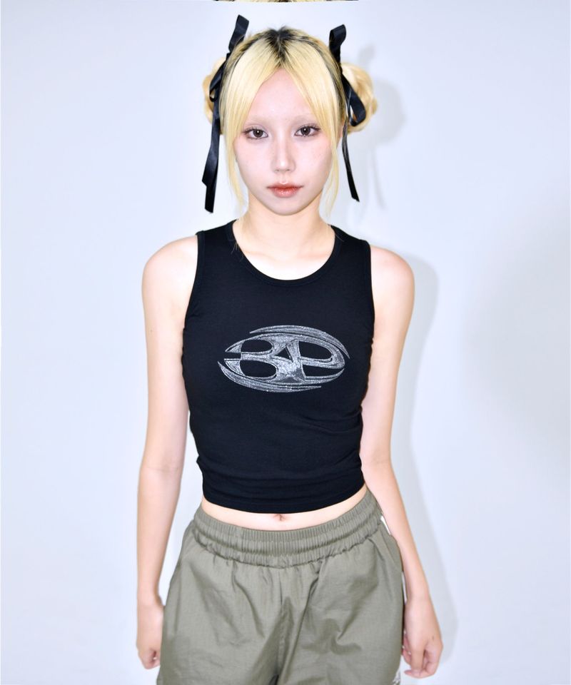 METAL LOGO TANK TOP BLACK